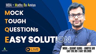 CAT 2024 quant Prep  Best Mocks Questions  Mixture Alligation amp Time Speed Distance  Amiya Sir [upl. by Spevek651]