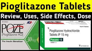 Pioglitazone 15 mg 30 mg Uses in Hindi  Pioglitazone Mechanism of Action Side Effects Dose [upl. by Lorine]