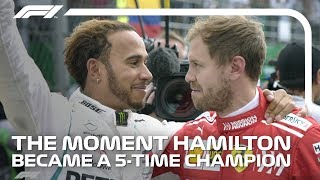 Lewis Hamilton Wins Fifth World Title  2018 Mexican Grand Prix [upl. by Eilzel454]