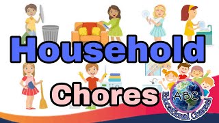 Household Chores VocabularyVocabulary For KidsEducational ChannelEsl [upl. by Allecsirp]