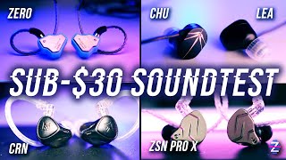 Salnotes Zero Soundtest vs Moondrop Chu CRN ZSN Pro X LEA  SUB30 BATTLE [upl. by Odnaloy]