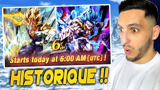 🚨 OFFICIEL La DOUBLE FUSION INGAME est LA  HISTORIQUE REACT REVEAL 6TH ANNIVERSAIRE  DB LEGENDS [upl. by Ledarf]