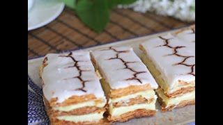 Come fare le mini millefoglie alla crema  videoricette di torte e pasticcini [upl. by Meingoldas766]