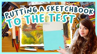 Paint with me Testing mixed media in a new Pith sketchbook 📒 Pith Oroblanco Review [upl. by Rubinstein]