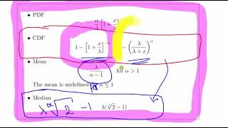 The Pareto Type II Distribution  Median and Mean [upl. by Notniuqal335]