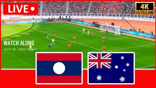 Live Laos U19 vs Australia U19 Today  AFF U19 Cup 2024  Football live Video Game Simulation [upl. by Kirven]