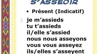 Verbe SASSEOIR  SASSOIR au présent de lindicatif [upl. by Kizzee]