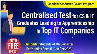 IT Graduates Centralized Test for Paid Apprenticeship by HEC amp VU  Paid Internships [upl. by Marylinda]