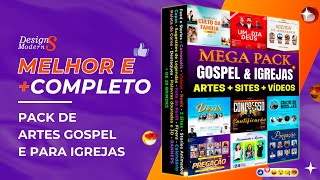 Pack de Artes Gospel e Artes para Igrejas  2 Sites  Vídeos  de 20 BÔNUS [upl. by Einiar901]