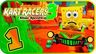 Nickelodeon Kart Racers 3 Slime Speedway Part 1 PS4 PS5 Spongebob  Feline Feast Cup [upl. by Arraik461]