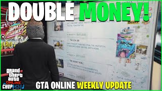 BIG BONUSES GTA ONLINE WEEKLY UPDATE DOUBLE MONEY DISCOUNTS  NEW CONTENT [upl. by Ez]