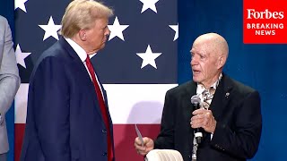 VIRAL MOMENT Trump Meets In Person Vietnam Veteran Marine Who Gave Him His Purple Heart PostButler [upl. by Iak229]