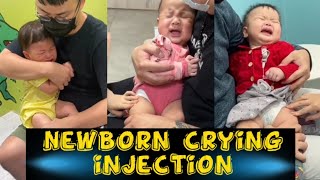 NewBorn Baby Crying injection Vaccination  2 And 6 Month Age Babies shot [upl. by Settle]