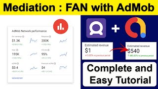 Integrating Facebook Audience Network With Mediation Android  AdMob Mediation 2021 [upl. by Allerie]