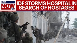 IsraelHamas war Israeli forces stormed hospital in Gaza in search of hostages  LiveNOW from FOX [upl. by Citarella482]