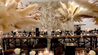 BOHO CHIC PAMPAS GRASS EVENT DESIGN WEDDING RECEPTION DECOR [upl. by Ybroc696]