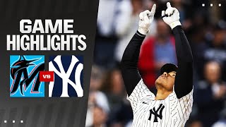 Marlins vs Yankees Game Highlights 4824  MLB Highlights [upl. by Korwun]