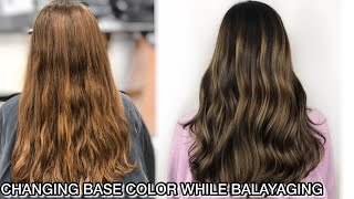 How to CHANGE A BASE COLOR  How to Do BALAYAGE and Base Color AT THE SAME TIME  Maxine Glynn [upl. by Lotte]