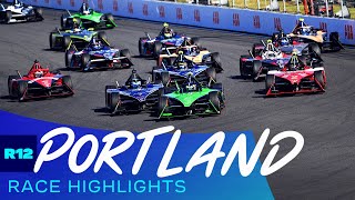 2023 Southwire Portland EPrix  Round 12  Race Highlights [upl. by Aierbma]