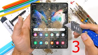 Is the Galaxy Fold 3 really 80 Stronger  Durability Test [upl. by Nednerb]