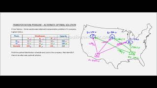 Transportation model  Example 14  Alternate optimal solution [upl. by Aicatsal11]