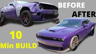 Rebuilding a Salvage Dodge Hellcat in 10 Minutes like throtl [upl. by Addis]