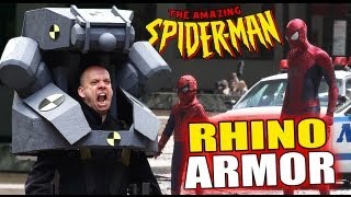 NEW RHINO ARMOR SUIT  The Amazing SpiderMan 2 Movie [upl. by Windham]