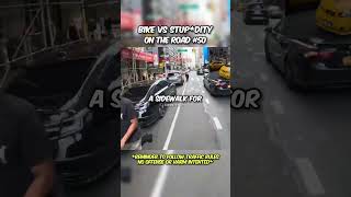 Bike vs brainless npc newyork karen funny roadrage [upl. by Swirsky840]