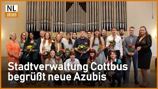 Cottbus  20 neue Azubis und Studierende bei der Stadtverwaltung begrüßt [upl. by Brie]