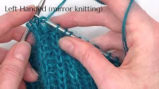 How to Work a Kinda Stretchy Bindoff LeftHanded Mirror Knitting [upl. by Aneej722]