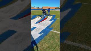 Firebaugh High School Field Transformation  Robotic Line Marking Machine [upl. by Whiney47]