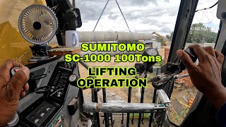 HITACHI SUMITOMO SC10002 CRAWLER CRANE 100 TONS [upl. by Mitran53]