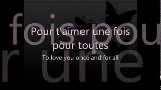 Céline Dion  Lamour existe encore French Lyric Video with English Translation [upl. by Tiraj]