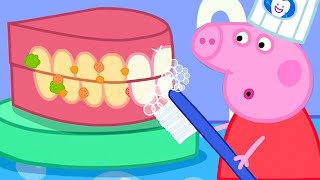 Clean Teeth Vs Dirty Teeth 🦷  Peppa Pig Tales Full Episodes [upl. by Sartin]