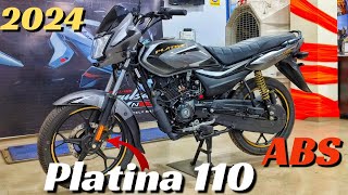 Bajaj platina 110 ABS 2024 Model OBD2 Bs7 E20 New features on road price review bajaj bike viral [upl. by Ecam]