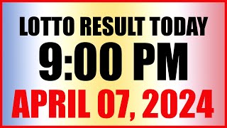 Lotto Result Today 9pm Draw April 7 2024 Swertres Ez2 Pcso [upl. by Gilberte]