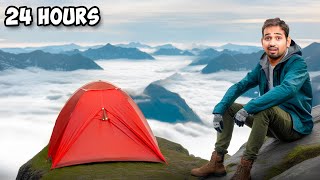 24 Hours On MountainWith Peace  Solo Camping [upl. by Coridon]