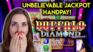 OMG OVER 130 4X FREE GAMES ON BUFFALO DIAMOND HOW BIG IS THIS JACKPOT HANDPAY GOING TO BE [upl. by Stauffer595]