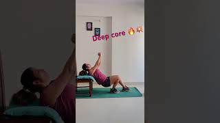 Deep core burning at home🔥💥💪🏋️‍♀️fatloss fitness trending viral shorts fitmom fit abs [upl. by Ahnavas82]