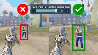 This Setting Will Improve Your Headshots And Aim  3rd Person Perspective Camera View  PUBG MOBILE [upl. by Panchito]