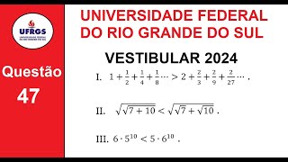 UFRGS 2024  Questão 47  VERDADEIRO OU FALSO [upl. by Shanleigh]