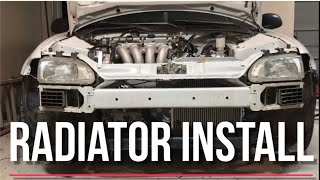 K24 swapped eg civic radiator install [upl. by Acirtal]