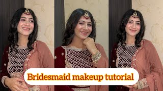 Bridesmaid makeup tutorial 💄❤️  wedding makeup  Makeup tutorial [upl. by Luapleahcim208]