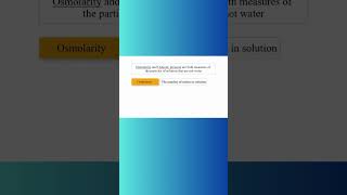 OSMOLARITY vs OSMOTIC PRESSURE physiology sciencebiochemistry osmosis osmoticpressure cell [upl. by Cramer]