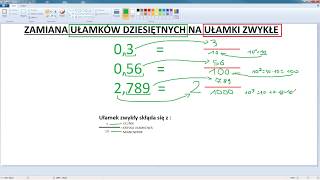 Jak zamienić ułamek dziesiętny na ułamek zwykły  przykłady  ForumWiedzy [upl. by Mabelle]