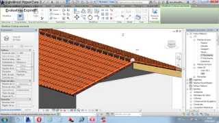Revit  Famílias para Revit Confecção de Telhado [upl. by Ynaiffit]
