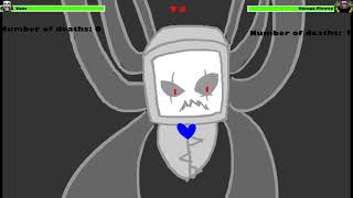 Glitchtale Sans vs Flowey with healthbars [upl. by Eryt]