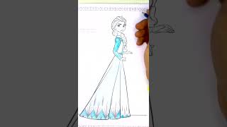 Frozen  Speed Drawing Elsa💙❤️ colors drawing frozen kids coloring frozen2 cartoon colors [upl. by Ring]