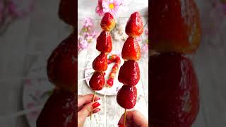 Easy Candied Strawberries Recipe  Tanghulu [upl. by Aisan]