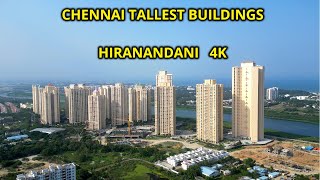 Chennai Tallest building  Hiranandani  Chennai drone view 4K  tallest tower Chennai  Marina Mall [upl. by Nahgen]